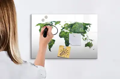 Magnetinė piešimo lenta eko pasaulio žemėlapio dizaino