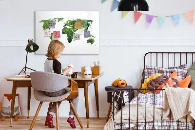 Magnetinė piešimo lenta eko pasaulio žemėlapio dizaino