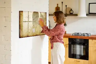 Magnetinė piešimo lenta senasis pasaulio žemėlapis