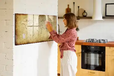 Magnetinė piešimo lenta senasis pasaulio žemėlapis