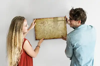 Magnetinė piešimo lenta senasis pasaulio žemėlapis