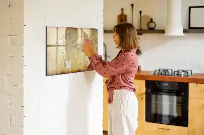 Magnetinė piešimo lenta senasis pasaulio žemėlapis