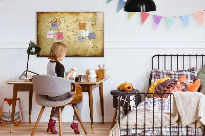 Magnetinė piešimo lenta senasis pasaulio žemėlapis