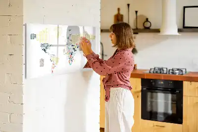 Magnetinė rašymo lenta su šalių pavadinimais