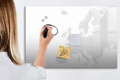 Magnetinė piešimo lenta su Europos žemėlapiu