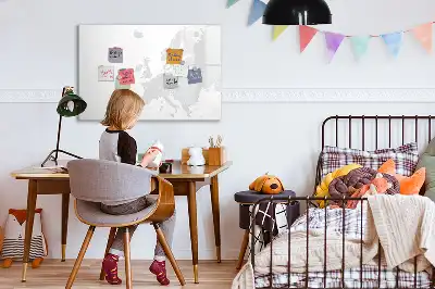 Magnetinė piešimo lenta su Europos žemėlapiu