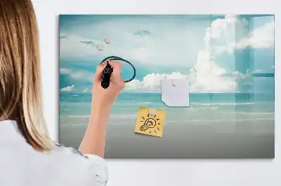 Magnetinė rašymo lenta su jūros kraštovaizdžiu