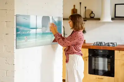 Magnetinė rašymo lenta su jūros kraštovaizdžiu