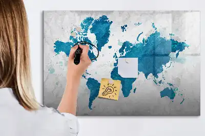Magnetinė piešimo lenta pasaulio žemėlapis
