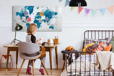 Magnetinė piešimo lenta pasaulio žemėlapis