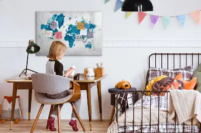 Magnetinė piešimo lenta pasaulio žemėlapis