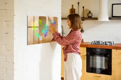 Magnetinė rašymo lenta su vaivorykštiniu pasaulio žemėlapiu