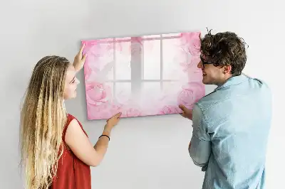 Magnetinė piešimo lenta rožių abstrakcijos dizaino