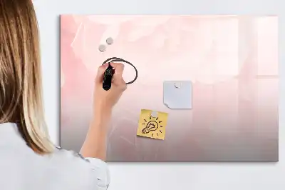 Magnetinė rašymo lenta išsiskleidusių rožių motyvu