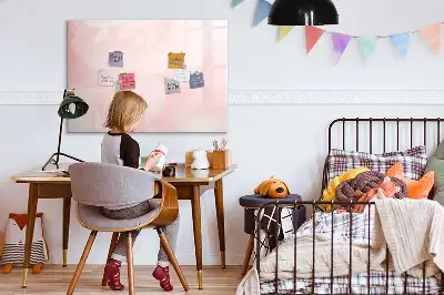 Magnetinė rašymo lenta išsiskleidusių rožių motyvu