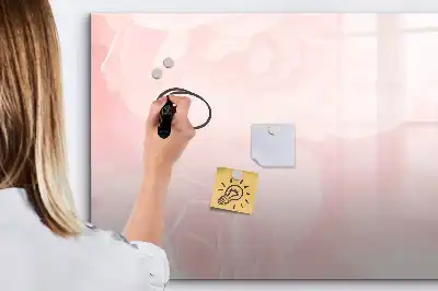 Magnetinė rašymo lenta išsiskleidusių rožių motyvu