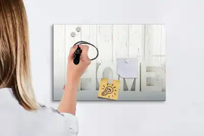 Magnetinė rašymo lenta namų tekstas