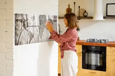 Magnetinė rašymo lenta pasaulio žemėlapio raštas