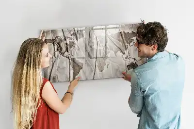 Magnetinė rašymo lenta pasaulio žemėlapio raštas