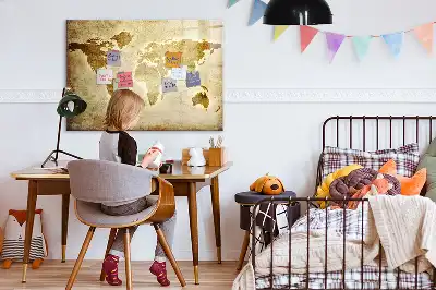Magnetinė rašymo lenta senasis pasaulio žemėlapis
