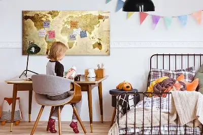 Magnetinė rašymo lenta senasis pasaulio žemėlapis