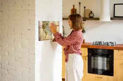 Magnetinė rašymo lenta senasis pasaulio žemėlapis