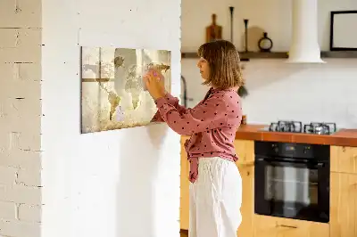 Magnetinė rašymo lenta senasis pasaulio žemėlapis