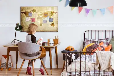 Magnetinė rašymo lenta senasis pasaulio žemėlapis
