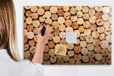 Magnetinė rašymo lenta su mediniais kamščiais