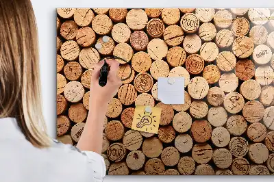 Magnetinė rašymo lenta su mediniais kamščiais