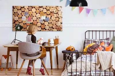 Magnetinė rašymo lenta su mediniais kamščiais