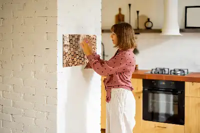 Magnetinė rašymo lenta su mediniais kamščiais