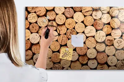 Magnetinė rašymo lenta su mediniais kamščiais
