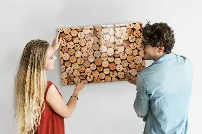 Magnetinė rašymo lenta su mediniais kamščiais