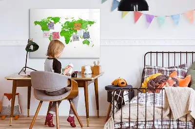 Magnetinė piešimo lenta su žalios žolės raštu