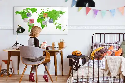 Magnetinė piešimo lenta su žalios žolės raštu