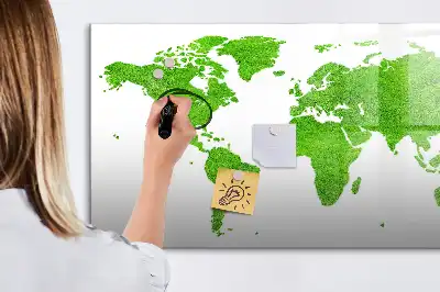 Magnetinė piešimo lenta su žalios žolės raštu