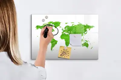 Magnetinė piešimo lenta su žalios žolės raštu