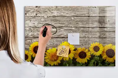 Magnetinė piešimo lenta saulėgrąžų dizaino