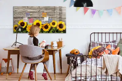 Magnetinė piešimo lenta saulėgrąžų dizaino