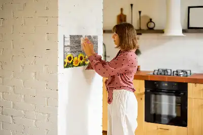 Magnetinė piešimo lenta saulėgrąžų dizaino