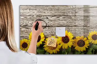 Magnetinė piešimo lenta saulėgrąžų dizaino