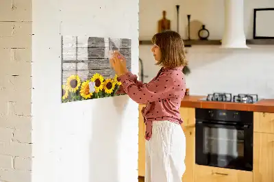 Magnetinė piešimo lenta saulėgrąžų dizaino