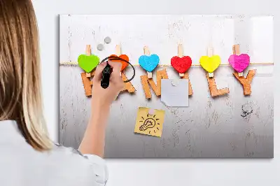 Magnetinė rašymo lenta šeimos užrašams
