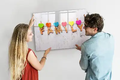 Magnetinė rašymo lenta šeimos užrašams