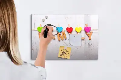 Magnetinė rašymo lenta šeimos užrašams