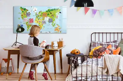 Magnetinė piešimo lenta kultūrinis pasaulio žemėlapis