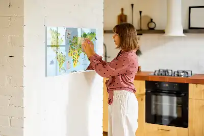 Magnetinė piešimo lenta kultūrinis pasaulio žemėlapis