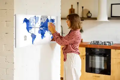 Magnetinė rašymo lenta su kosminio pasaulio žemėlapio motyvu