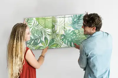 Magnetinė piešimo lenta egzotinių lapų rašto